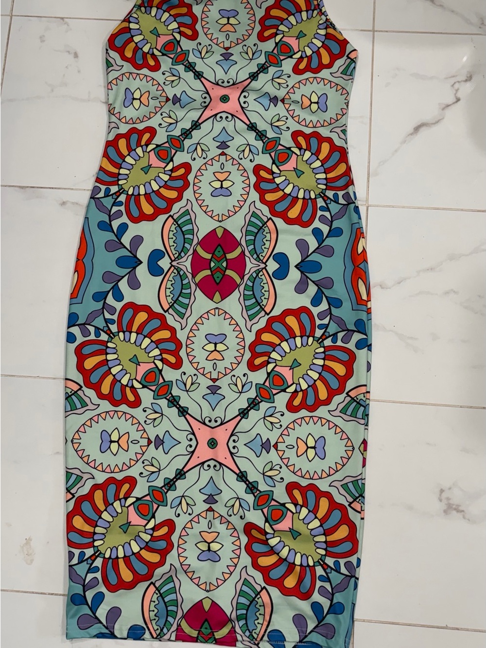 Multicolor Floral Mosaic Dress - Women's